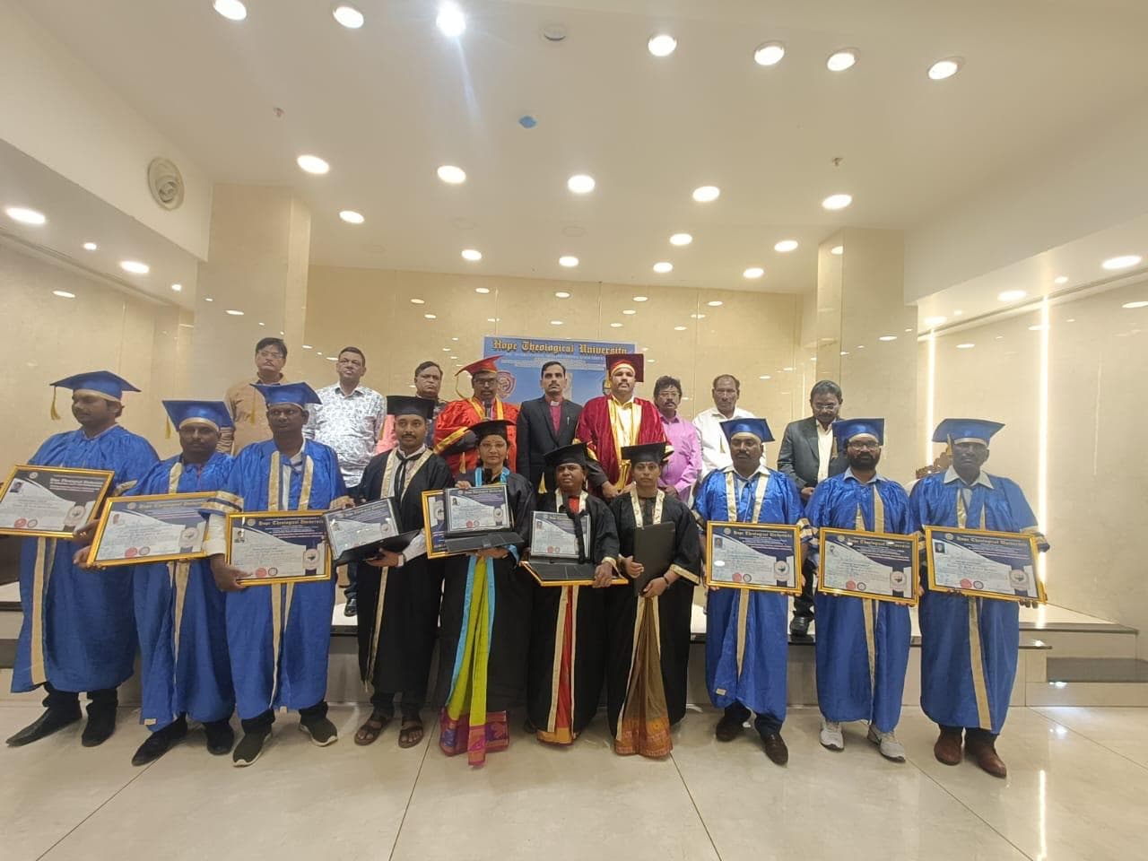 Graduation ceremony with doctoral recipients