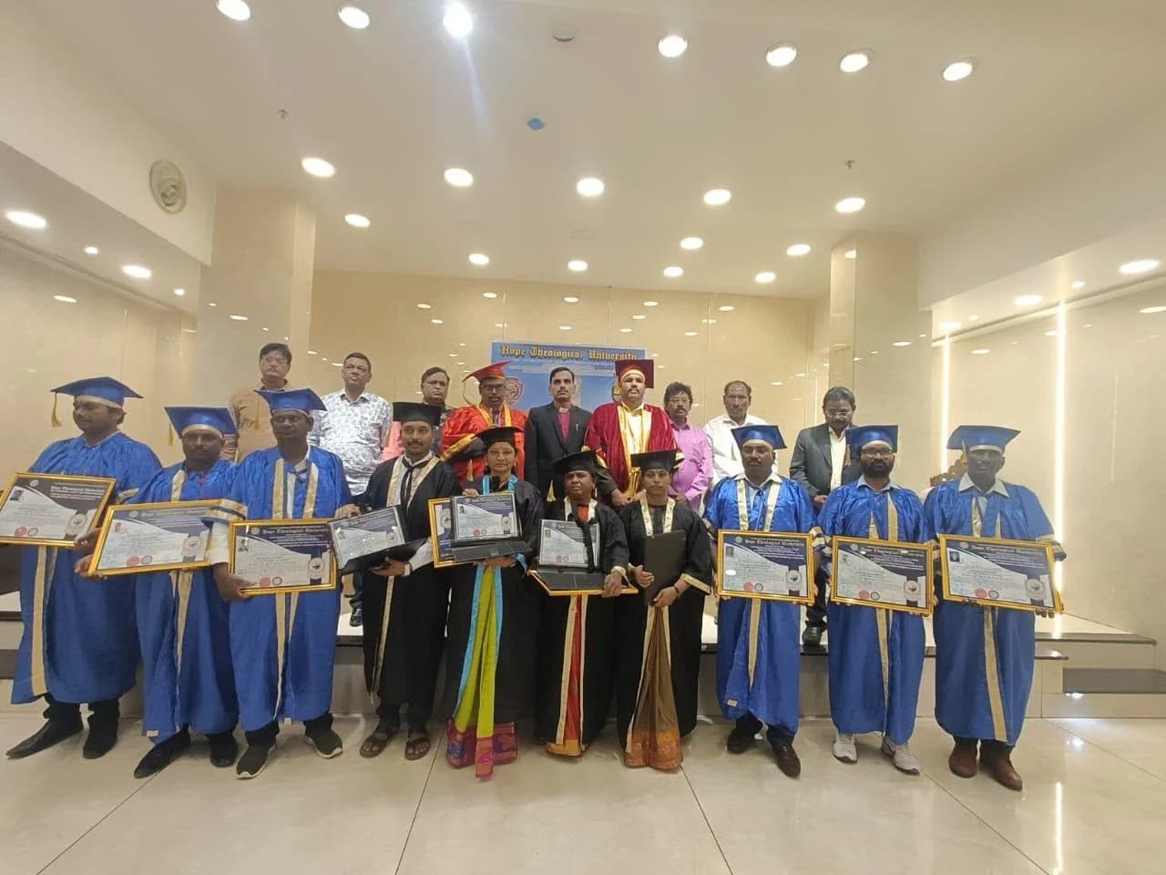 Graduation ceremony with doctoral recipients