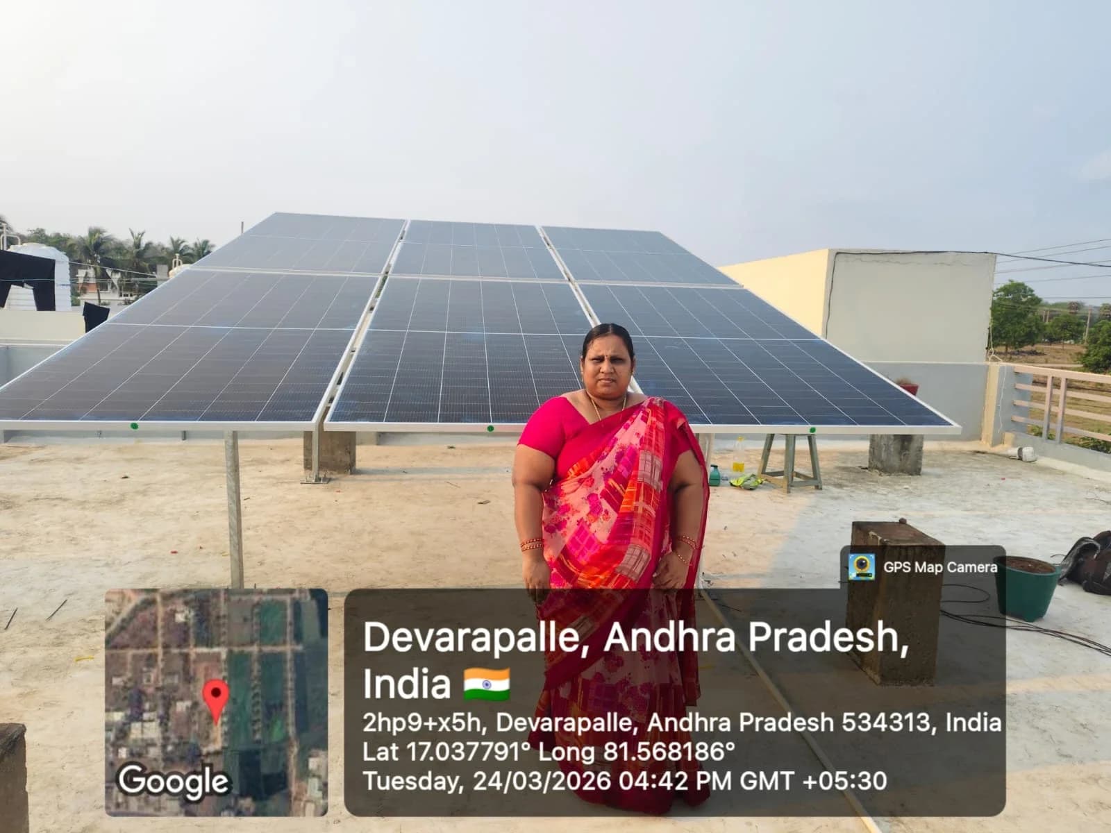Solar panels installed on home rooftop