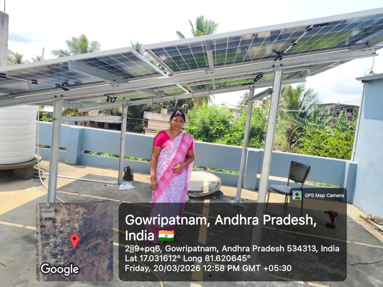 Solar installation team at work